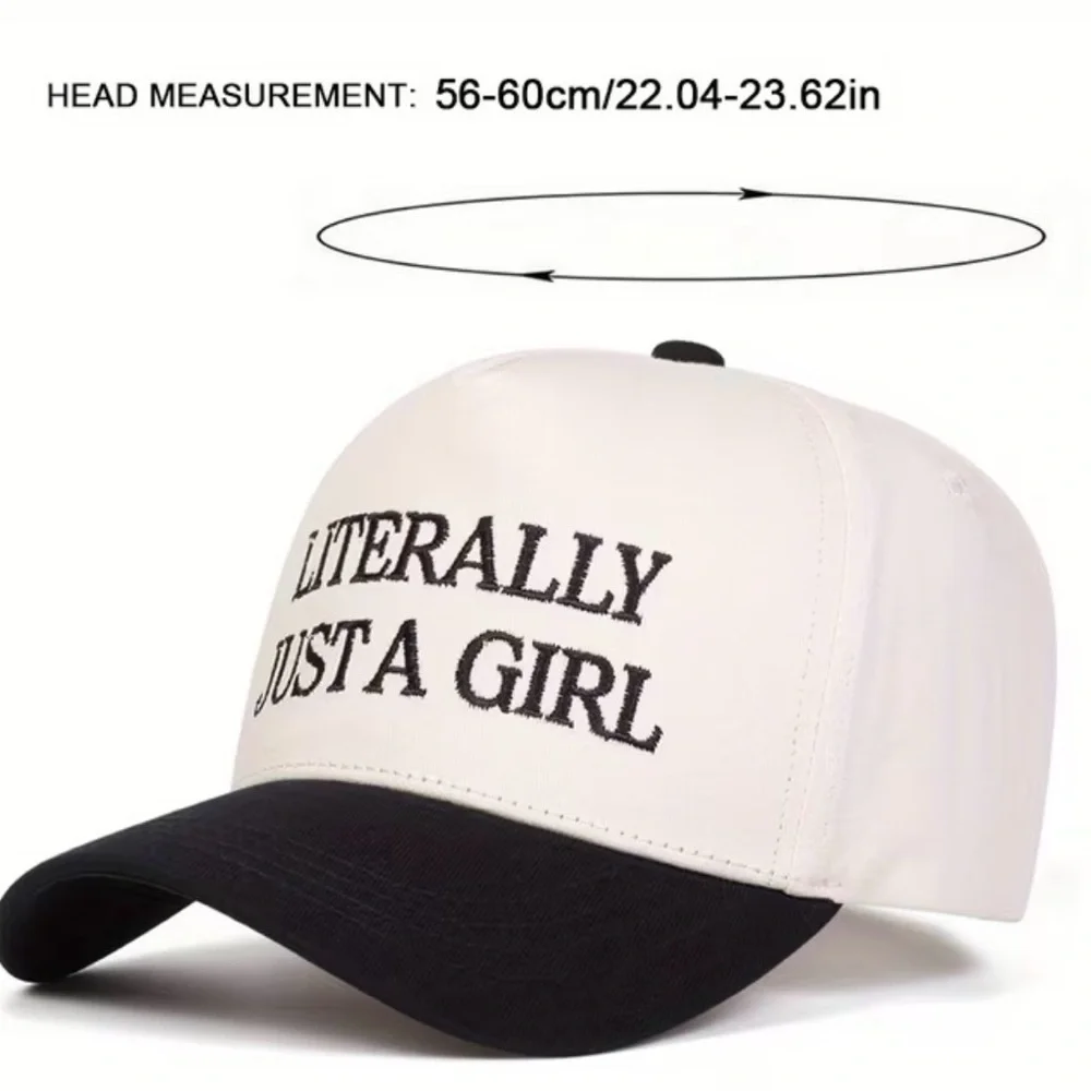 Literally Just a Girl Black & White Trucker Baseball Hat